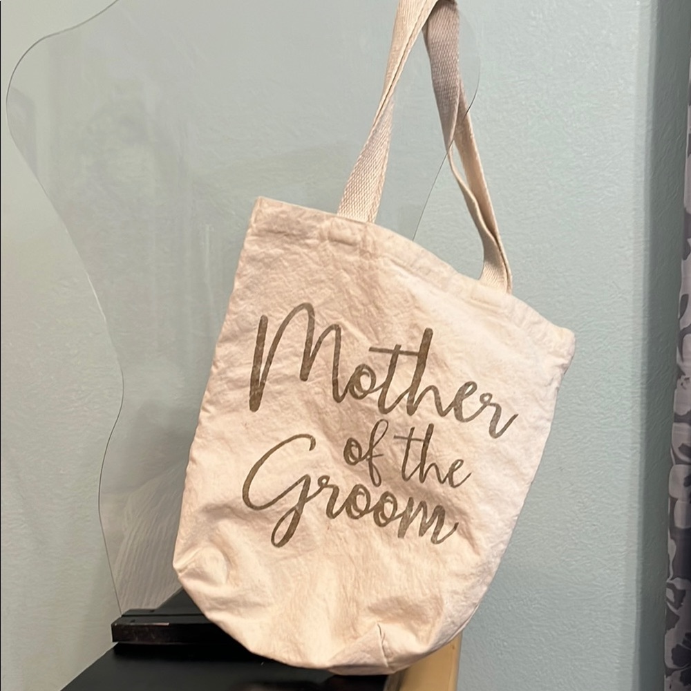 Mudpie Mother of the Groom Cream Tote Bag